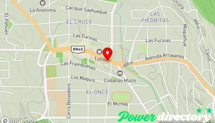 mapa de Néstor Colletti Inmobiliaria ADRIÁN MERCADO Agencia inmobiliaria en Villa La Angostura