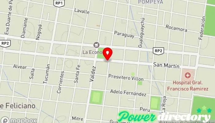 mapa de Nuevo Banco de Entre Ríos Banco en San Jose de Feliciano
