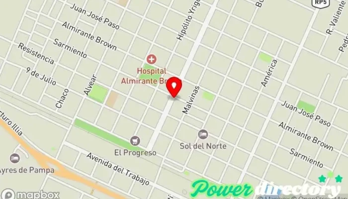 mapa de Nuevo Banco del Chaco Banco en Pampa del Infierno