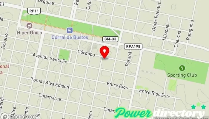 mapa de OCB Ortopedia Corral de Bustos Asesor en Corral de Bustos-Ifflinger