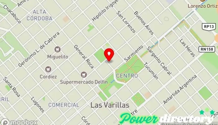 mapa de Optica Centro Anexo Ortopedia y Audiologia Óptica en Las Varillas