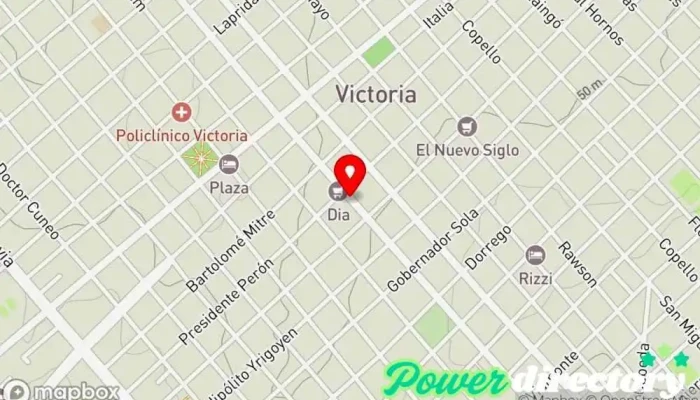 mapa de Orcu Créditos Servicios Financieros Banco en Victoria