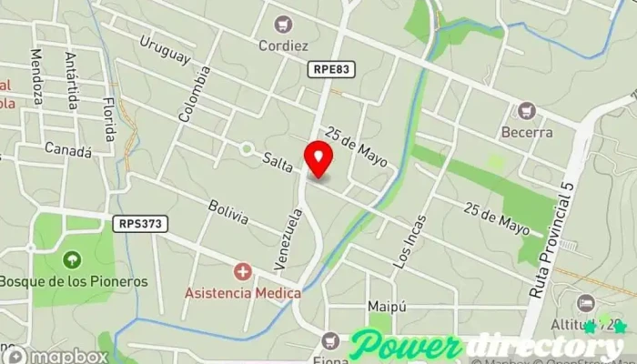 mapa de Ortopedia Salud Tienda de artículos ortopédicos en Villa Gral. Belgrano