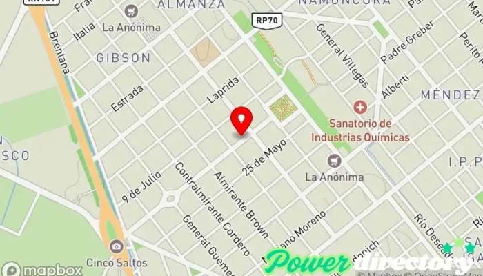 mapa de OTORGAR Préstamos Personales Agencia de préstamos, Diner, Consultora financiera, Institución financiera en Cinco Saltos