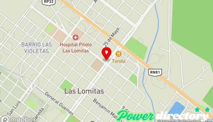 mapa de Pago Fácil Cobro de deudas en Las Lomitas