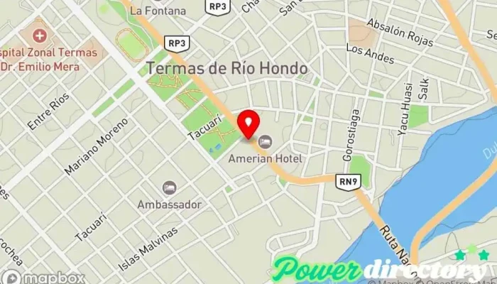 mapa de Palau Panaderías Panadería en Termas de Río Hondo