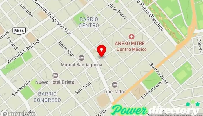 mapa de Palau Tradicional Panadería, Bar en Santiago del Estero