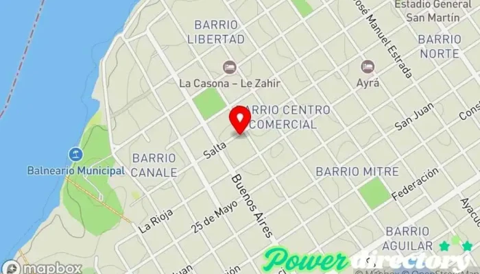 mapa de Palmares A. MC. E Agencia de préstamos en Bella Vista