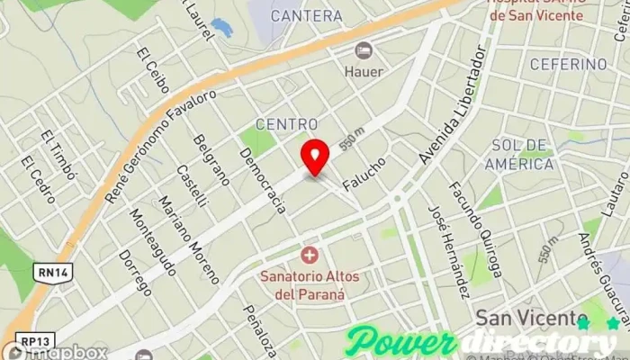 mapa de PALMARES-Efectivio En El Acto Oficinas de empresa en San Vicente