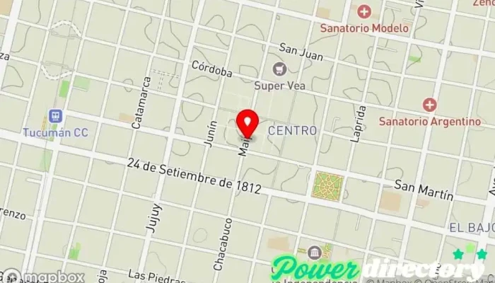 mapa de Pan & Café Cafetería, Panadería, Bar en San Miguel de Tucumán