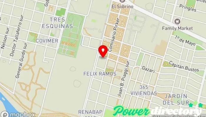mapa de Panaderia Divino Niño Panadería en Villa Mercedes