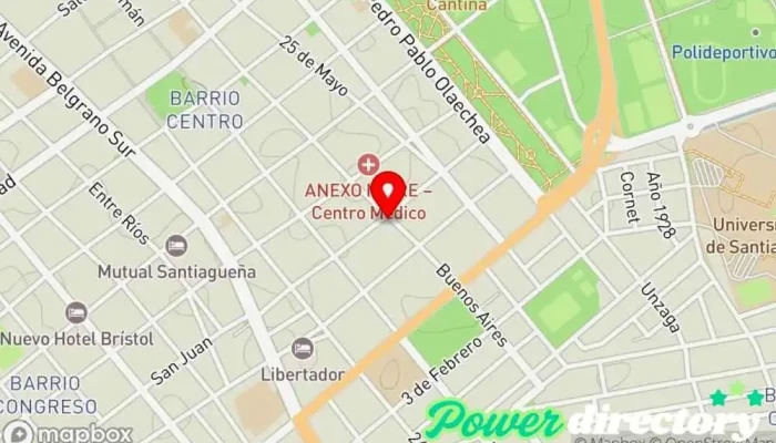 mapa de Panadería El Sol Panadería en Santiago del Estero