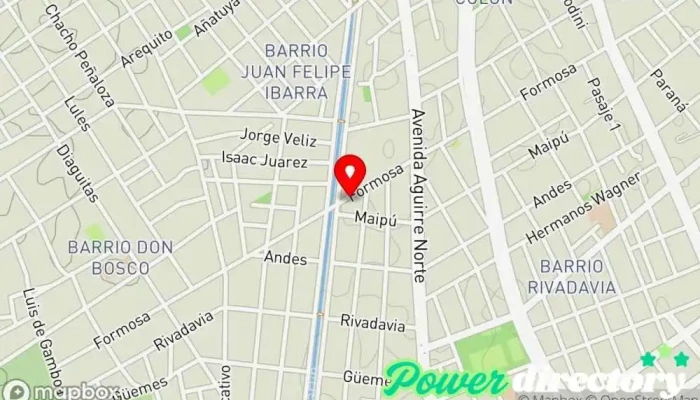 mapa de Panaderia Galván Panadería en Santiago del Estero