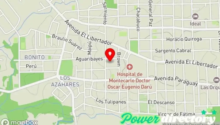 mapa de Panadería la familia Panadería en Montecarlo