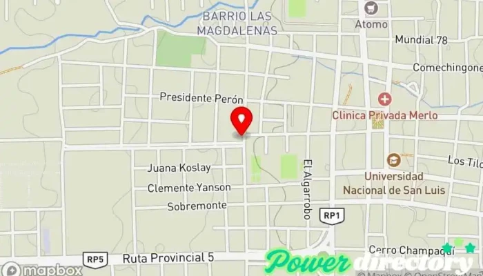 mapa de Panaderia La Mary Panadería, Pastelería en Merlo