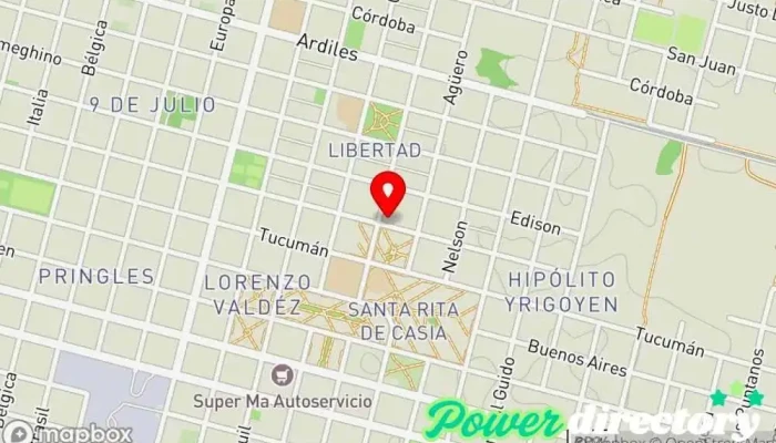 mapa de Panadería Libertad Comercio en Villa Mercedes