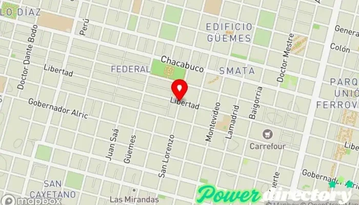 mapa de Panaderia Panadería en Villa Mercedes