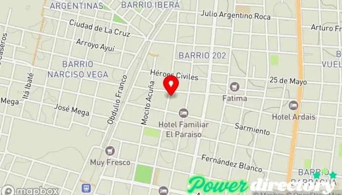 mapa de Panaderia Tacurú Panadería en Gdor. Virasoro