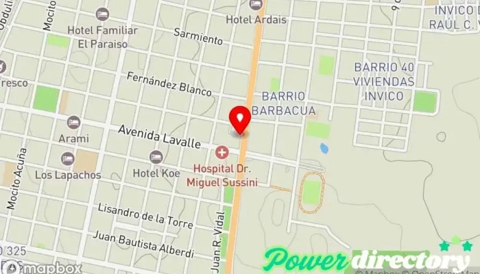 mapa de Panaderia y confiteria ,cafe 
