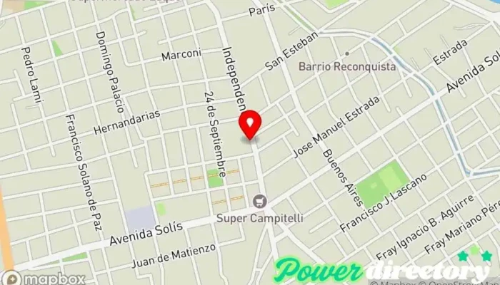 mapa de Panaderia Y Confiteria Panachos Panadería en Santiago del Estero