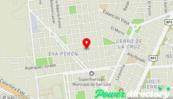 mapa de Panadería y Confitería Quiroga Panadería en San Luis