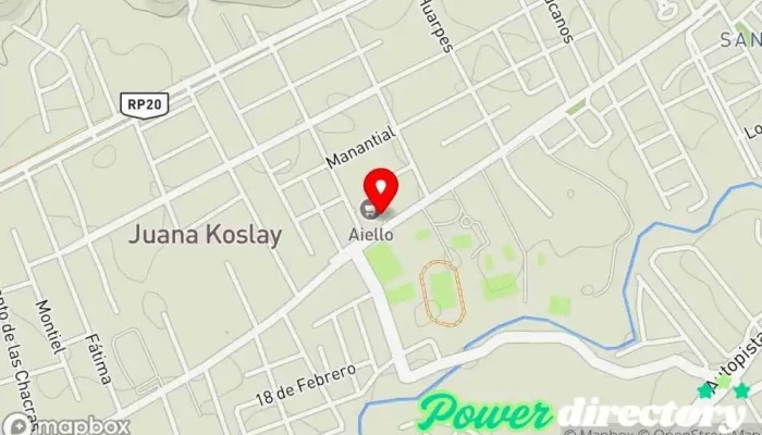mapa de Panificadora Glace Juana koslay Panadería en Juana Koslay