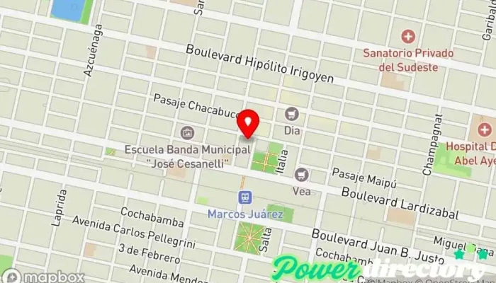 mapa de Pardo Tienda de electrodomésticos en Marcos Juárez