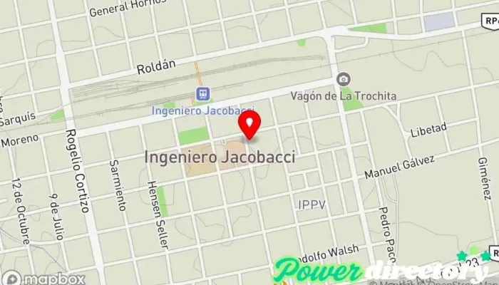 mapa de Patagonia Servicios Financieros S.A. Institución financiera en Ingeniero Jacobacci