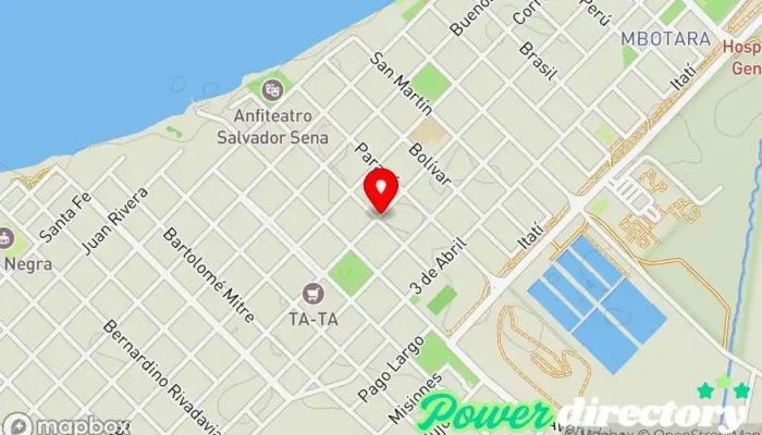 mapa de Pizzeria Y Panaderia Mirmag Restaurante en Ituzaingó