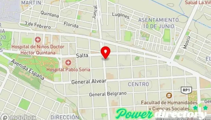 mapa de Planauto Concesionario de automóviles, Institución financiera, Agencia de préstamos en San Salvador de Jujuy