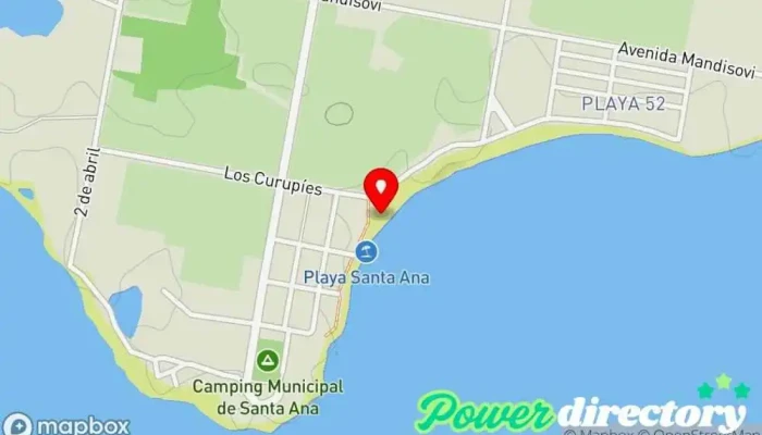 mapa de Playa Santa Ana Balneario público en Santa Ana