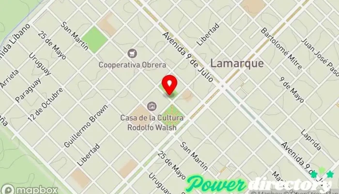 mapa de Polideportivo club Atlético Lamarque Centro deportivo en Lamarque