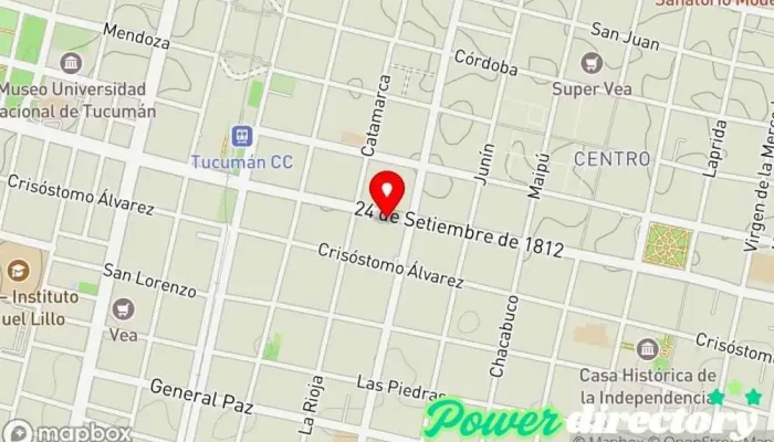 mapa de Populart Cooperativa de ahorro y crédito, Compañía de seguros en San Miguel de Tucumán