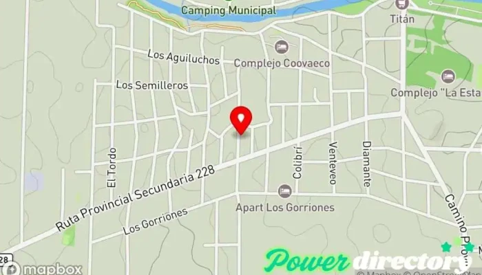 mapa de PRANA •masajes y terapias holísticas• Centro de salud y bienestar en Santa Rosa de Calamuchita
