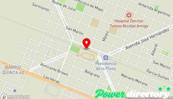 mapa de Presidencia de la Plaza  en Presidencia de la Plaza
