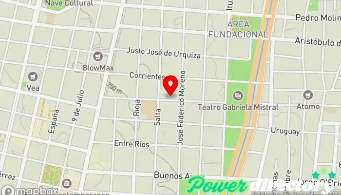 mapa de PRESTAMOS-CasaCred-NewMarketing Oficinas de empresa en Mendoza