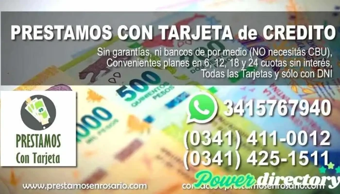 Prestamos Con Tarjeta De Credito Rosario -  Del Propietario - Rosario