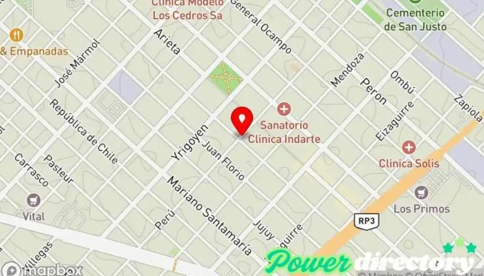 mapa de Prestamos Efecred Oficinas de empresa en San Justo