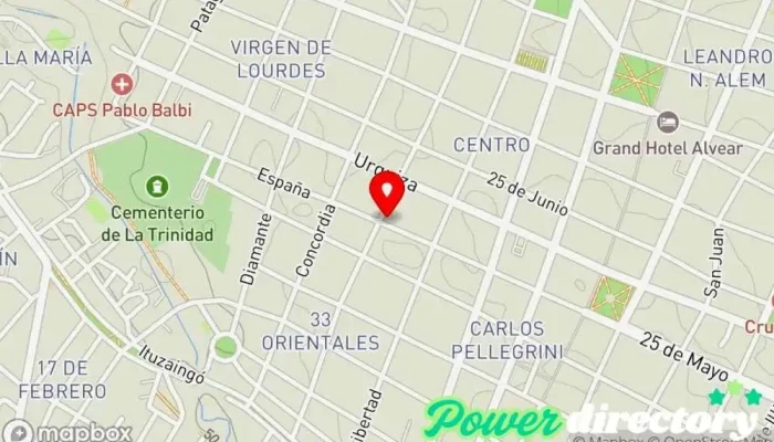 mapa de PRESTAMOS OK Oficinas del ayuntamiento, Consultora financiera en Paraná