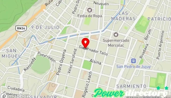 mapa de Prestamos Personales Agencia de préstamos en San Pedro de Jujuy