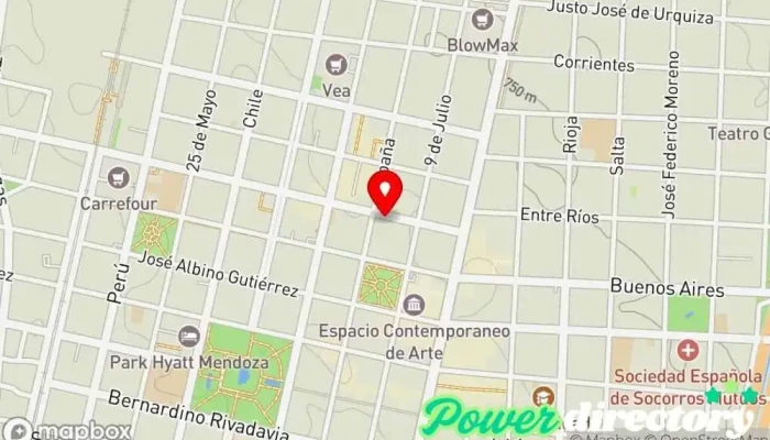 mapa de Prestamos Recursos Casa Central Oficinas de empresa en Mendoza