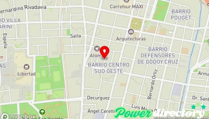 mapa de Prestamos SA Institución financiera en Godoy Cruz