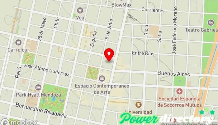 mapa de Préstamos Ultra Institución financiera en Mendoza