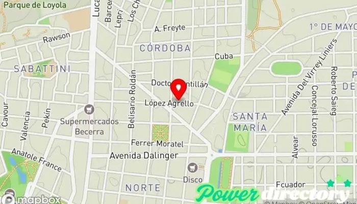 mapa de Prestige Centro de estética, pilates y Fisioterapia Centro de pilates, Kinesiólogo, Fisioterapeuta en Alta Gracia