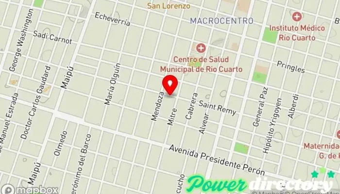 mapa de Prodos Kinesiología y Fisioterapia Integral Kinesiólogo en Río Cuarto