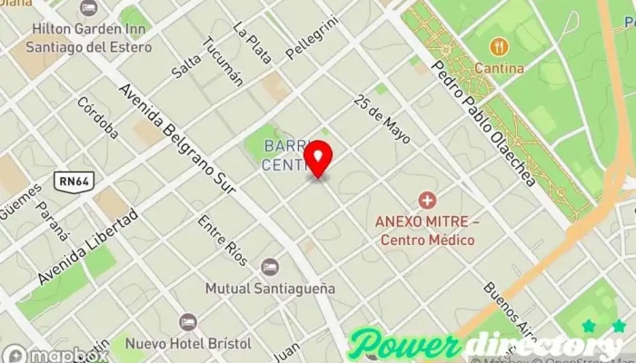 mapa de Provencred Institución financiera en Santiago del Estero