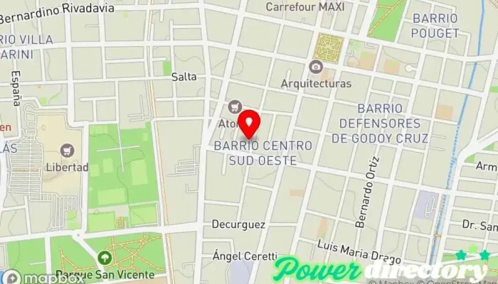 mapa de Provencred Servicio de asesoramiento crediticio en Godoy Cruz