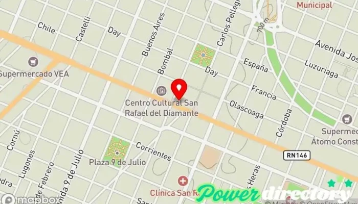 mapa de Provencred Institución financiera en San Rafael