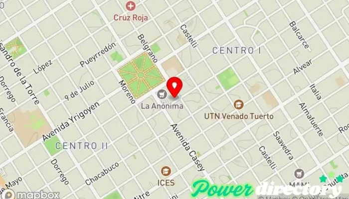 mapa de Provencred Institución financiera en Venado Tuerto