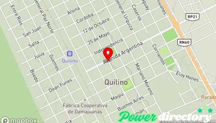 mapa de Quilino  en Quilino